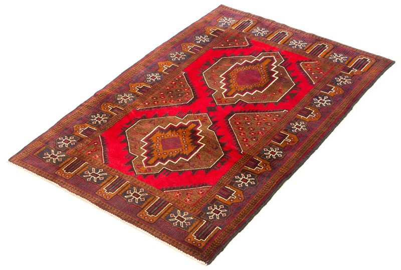 Vintage 3'10" x 6'2" Traditional Hand Knotted Vegetable Dye Wool Area Rug gallery