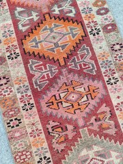 2.5 x 13 Ft Antique rug 2×13, Turkish runner 2×13 vintage, Heriz rug, Herki rug