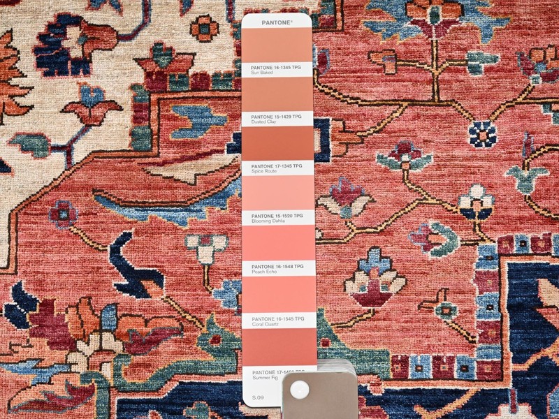 10 x 14 VINTAGE DESIGN TURKISH VEG DYE SERAPI HERIZ KAZAK ANTIQUE CAUCASIAN gallery
