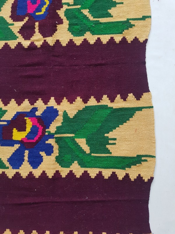 Vintage Handmade Traditional Urban Floral Kilim Floor Rug Carpet 182x69 cm gallery