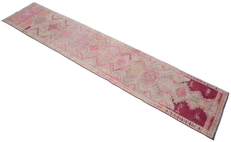 3x13 ft Runner Turkish Rug HandMade Long Hallway Rug Kitchen Decor Rug 30"x152" gallery