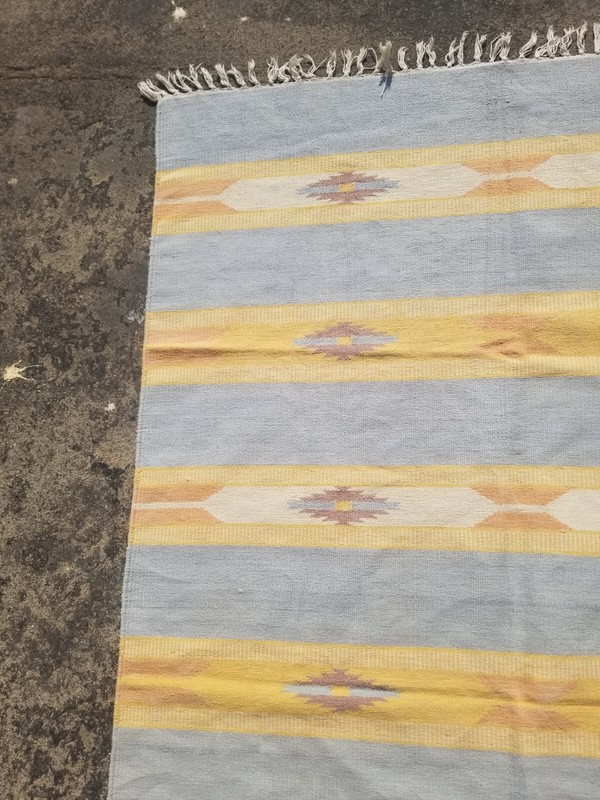 Vintage Traditional Handmade Beautiful Turkish Kilim Floor Rug Carpet 190x116 cm gallery