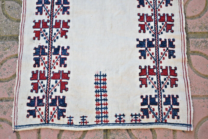 Antique Turkish Rug 16'' x 25'' Collector's Item Cicim Apron Wall Hangings Rug gallery
