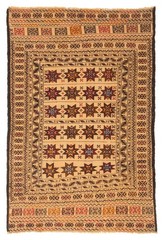 Vintage Hand Woven Area Rug 4’0″ x 5’10” Traditional Wool Oriental Carpet