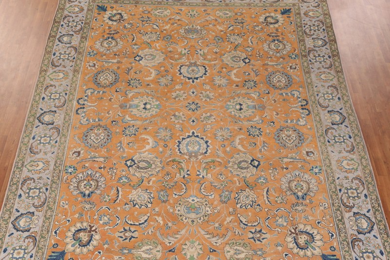 Over-dyed Vintage Orange Traditional Rug 10x13 ft Handmade Living Room Carpet gallery