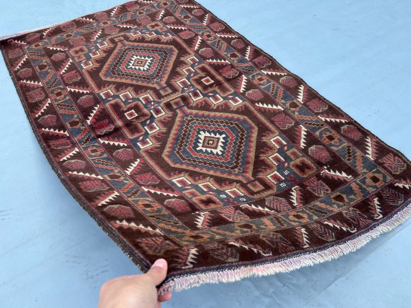 Vintage Nomad Maldari Tribal Belouch Natural Vegetable Dye Latif Khani Carpet gallery