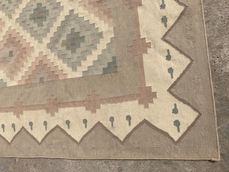 Vintage Traditional Handmade Turkish Tribal Flat Wool Kilim Floor Rug 270x176 cm gallery