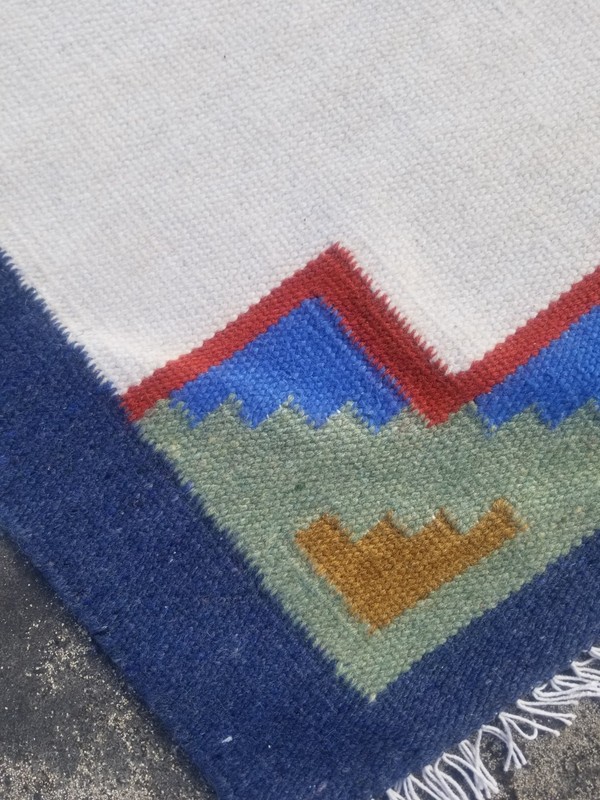Vintage Traditional Handmade Beautiful Turkish Kilim Floor Rug Carpet 158x116 cm gallery