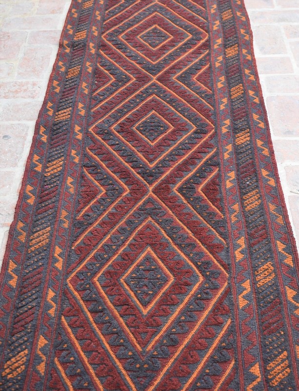 3x12 Hand Knotted Vintage Afghan Moshvani Runner Persian Tribal Wool Hallway Rug gallery