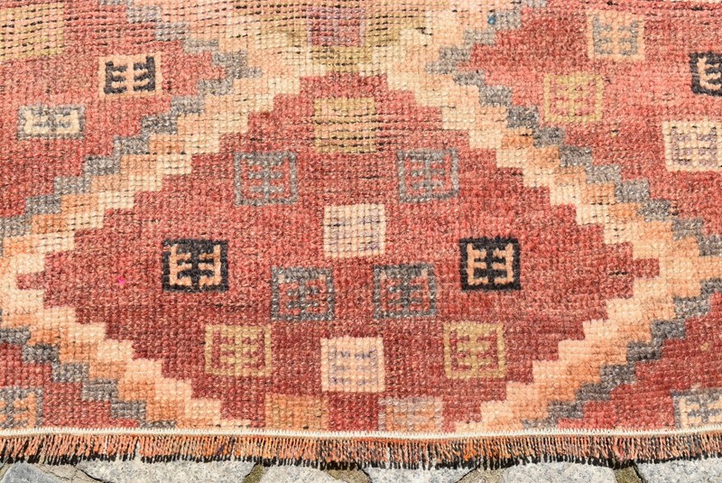 Antique Caucasian Rug 34'' x 60'' Collectors Item Hand-knotted Organic Wool Rug gallery