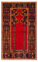 Traditional Vintage Hand-Knotted Area Rug 2’10” x 4’6″ Oriental Wool Carpet