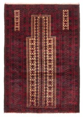 Vintage Traditional Hand-Knotted Area Rug 3’1″ x 4’5″ Oriental Wool Carpet