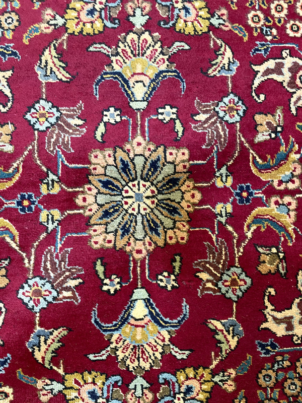 Antique Oriental Hand-Knotted Wool Area Rug Red/Beige/Blue/Green 10' x 13' gallery