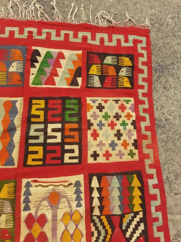 Vintage Traditional Handcrafted Turkish Kilim Rug for Home Décor 277x158 cm gallery