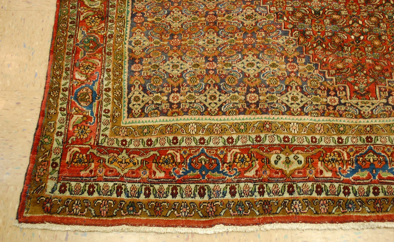NATURAL WOOL Old Oriental Rugs,Hand Woven,knotted size Approximately 6'8" x 9'5" gallery