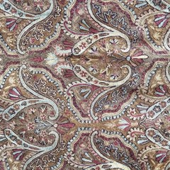 North Star Brown Wool & Cotton Paisley Wall Hanging – Rug 5 X 3 Handmade India