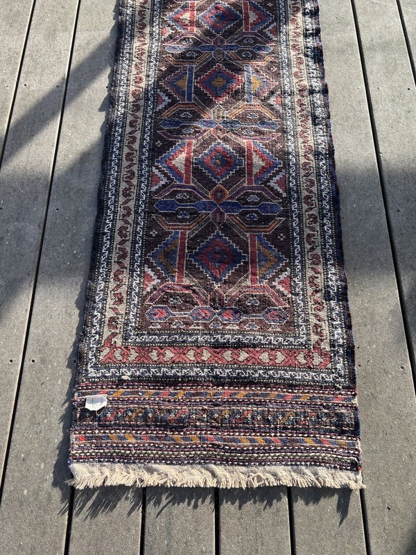 AFGHANI BALOUCH Hand Knotted Wool RUG • RUNNER • 2’ 2” x 8’ 6” gallery