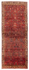 Vintage Hand-knotted Runner Rug 3’5″ x 8’7″ Traditional Oriental Wool Carpet