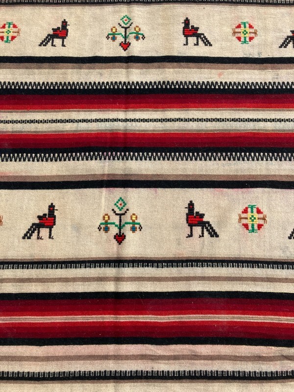Vintage Handmade Traditional Beautiful Berber Kilim Floor Rug Carpet 231x210 cm gallery