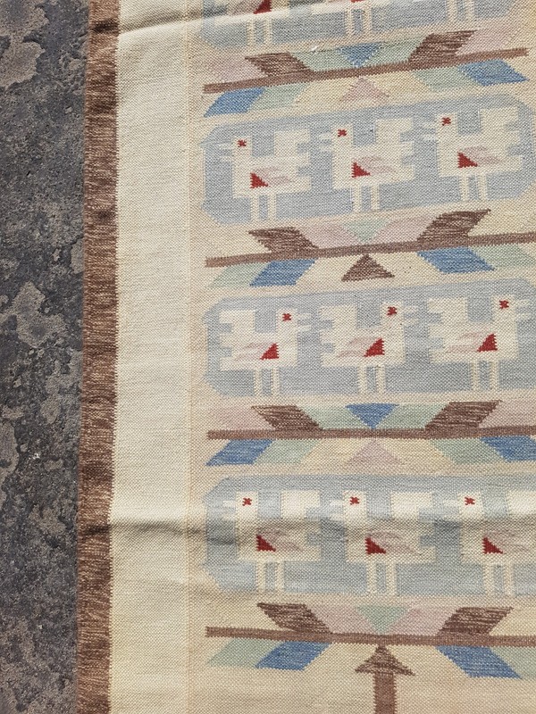 Vintage Traditional Handmade Beautiful Scandinavian Floor Rug Carpet 285x79 cm gallery
