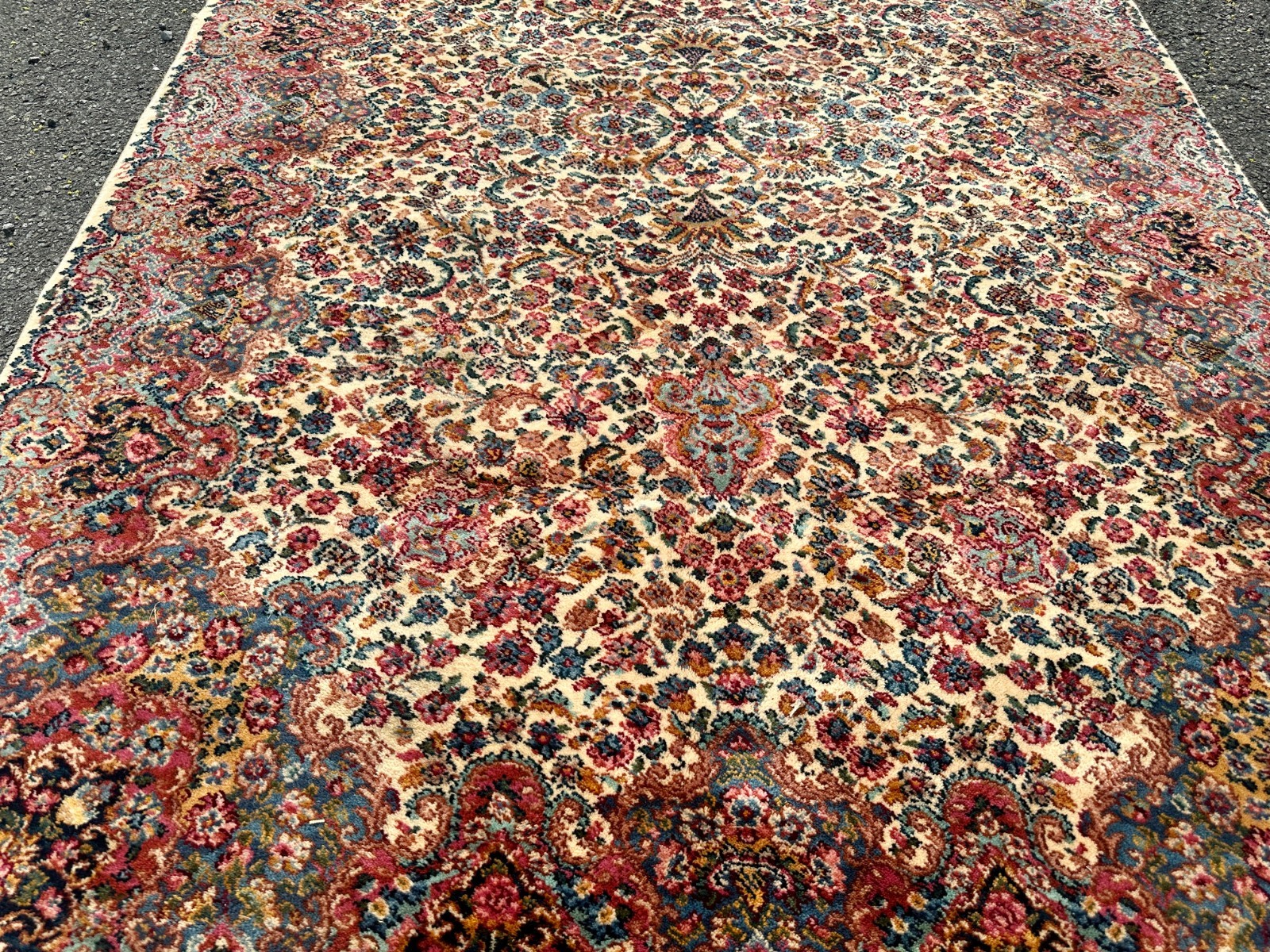Vintage KARASTAN RUG in good condition 5' 8" by 9 feet RR5442 gallery