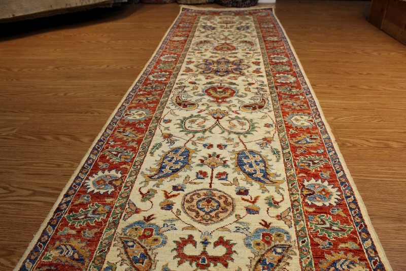 _HALL_RUNNER_RUG 10 Ft. Fine Quality Handmade Rug hand knotted vegetable dyed gallery