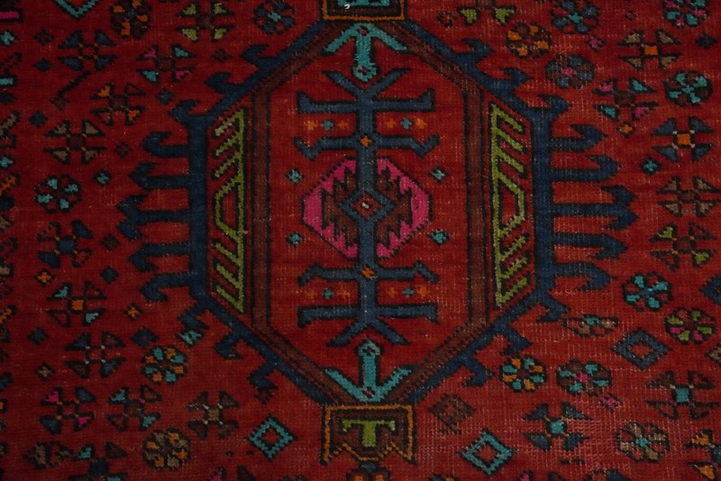 Red Wool Vintage Hand-knotted Tribal Traditional 11 ft Runner Rug 4x11 Carpet gallery