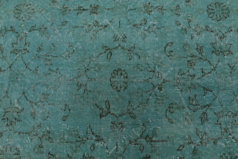 Anatolian Blue Oriental Carpet Traditional Handwoven Ethnic Overdyed Rug 4x8 ft gallery