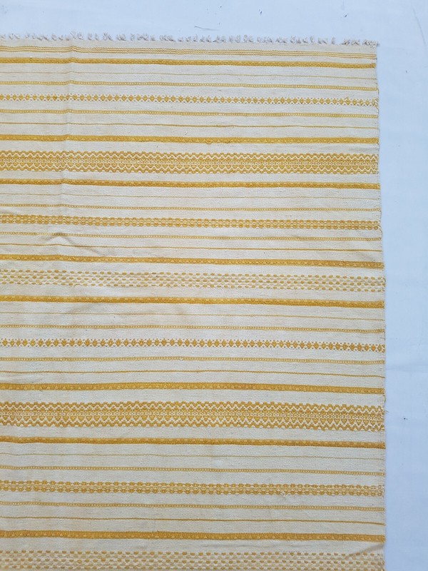Vintage Handmade Geometric Striped Traditional Wool Kilim Rug 250x164 cm gallery