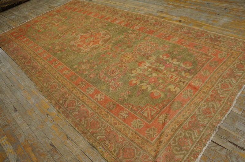 5'x11' Antique East Turkestan Wide Hallway Gallery Size Wool Khotan Rug gallery