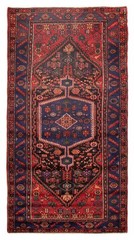 Vintage Hand-Knotted Area Rug 4’10” x 9’2″ Traditional Oriental Wool Carpet