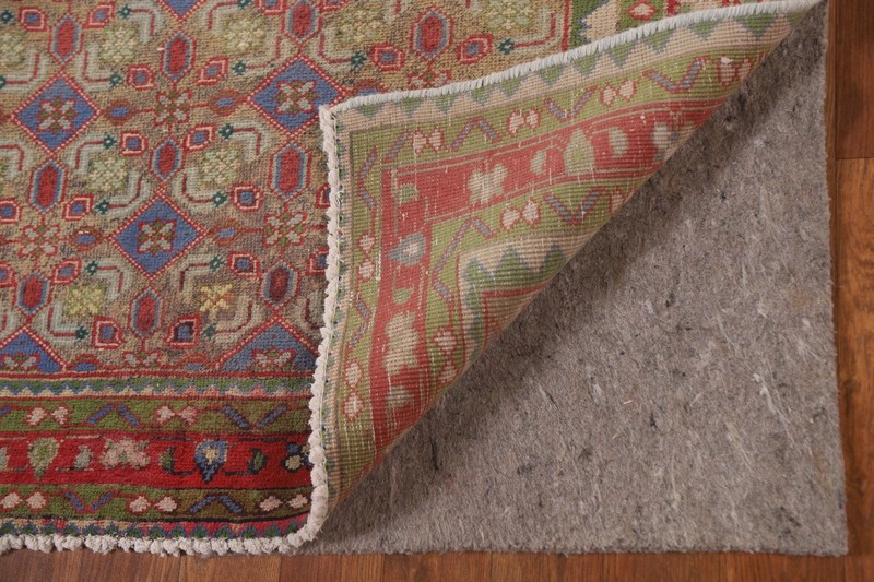 Geometric Traditional Runner Rug 4x9 Hand-knotted Wool Semi-Antique Carpet gallery