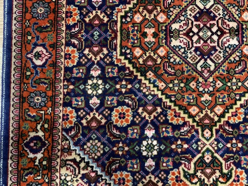 Red Navy Blue Ivory Caucasian Mahi Hand Knotted Wool Oriental Area Rug 3’x4’7” gallery
