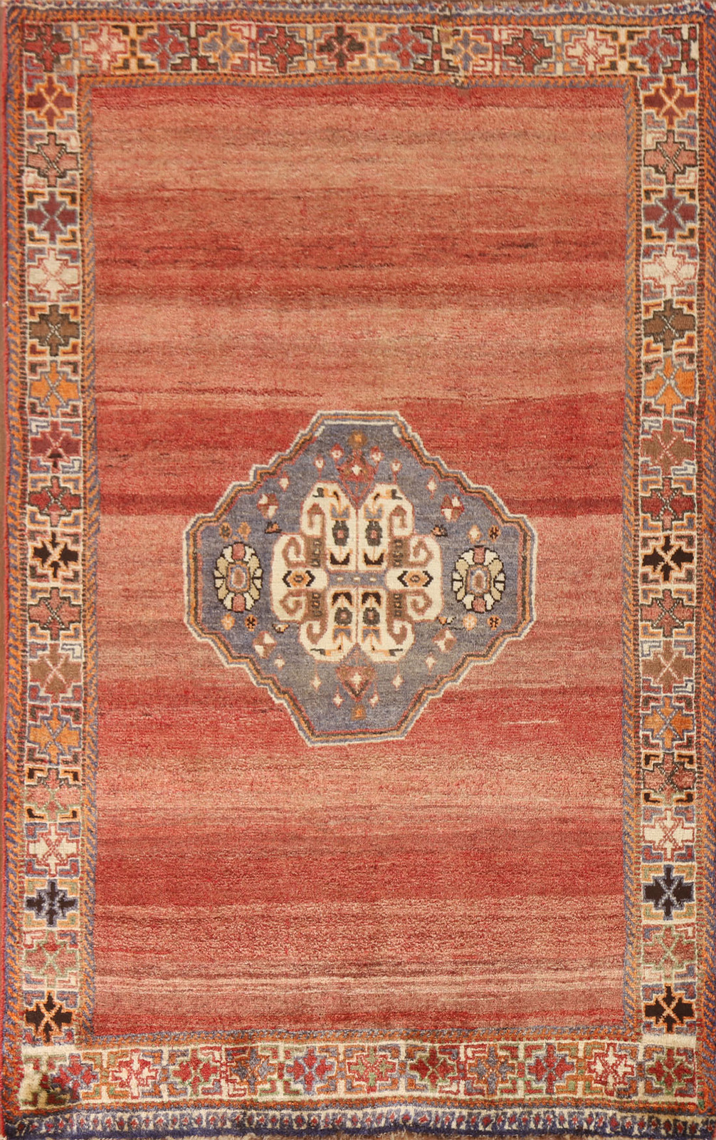 Handmade Tribal Vintage Wool Gabbeh Style Rug 4x6 Ft Oriental Medallion Area Rug gallery