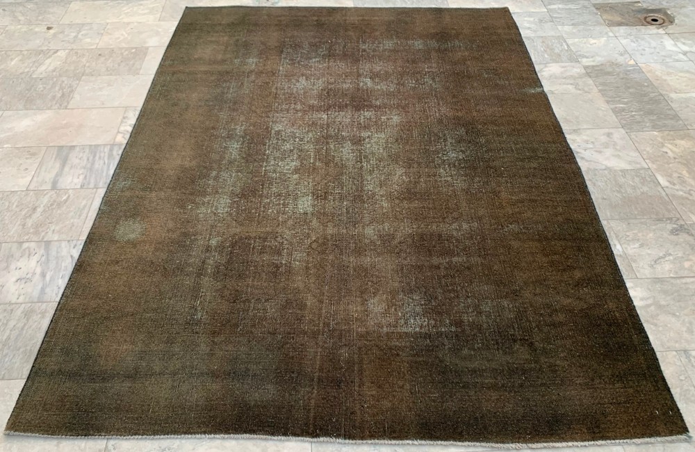 Vintage Afghan Rug, Zero Pile Muted Rug, Traditional Area Carpet (7x9 ft.)