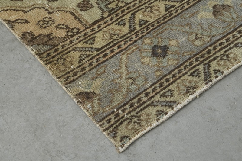 3x13 turkish runner rug, hand-knotted vintage oushak rug runner, boho decor,679 gallery