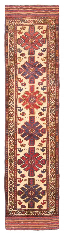 2'10" x 12'2" Vintage Hand-knotted Runner Rug Traditional Oriental Wool Carpet