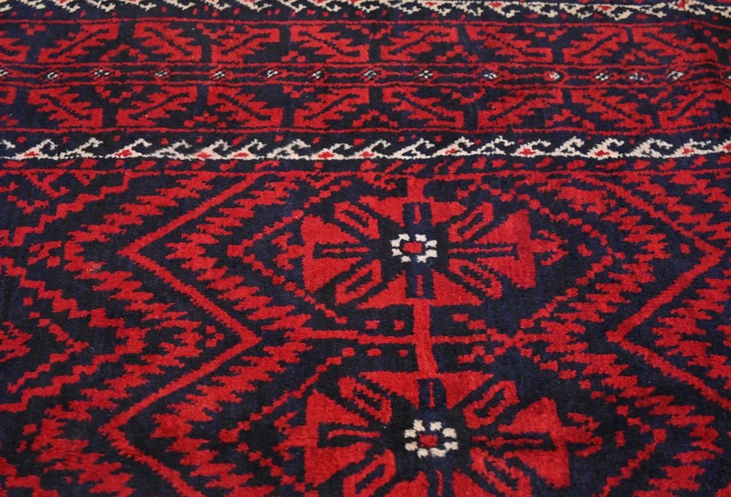 Vintage Hand-Knotted Oriental Runner Rug Red Tribal Style Kitchen Carpet 4X10 ft gallery