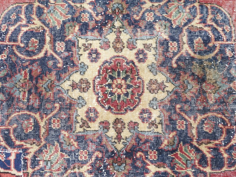 Area Rugs, Vintage Turkish Carpet, Oushak Large Rug, Handwoven Carpet 87"X132" gallery