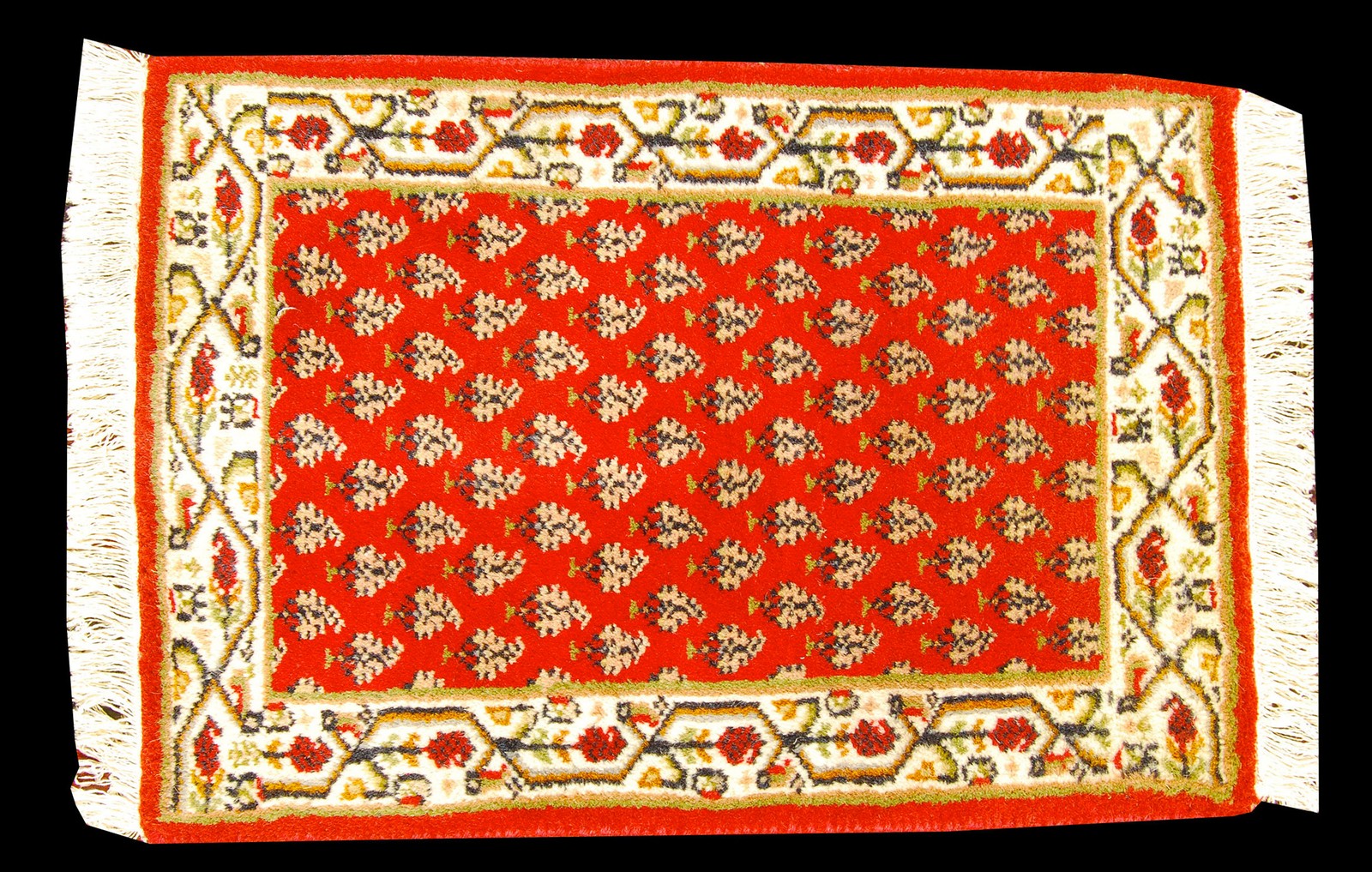 Original Authentic Hand Made Carpet India Varanassi 60x40 CM gallery