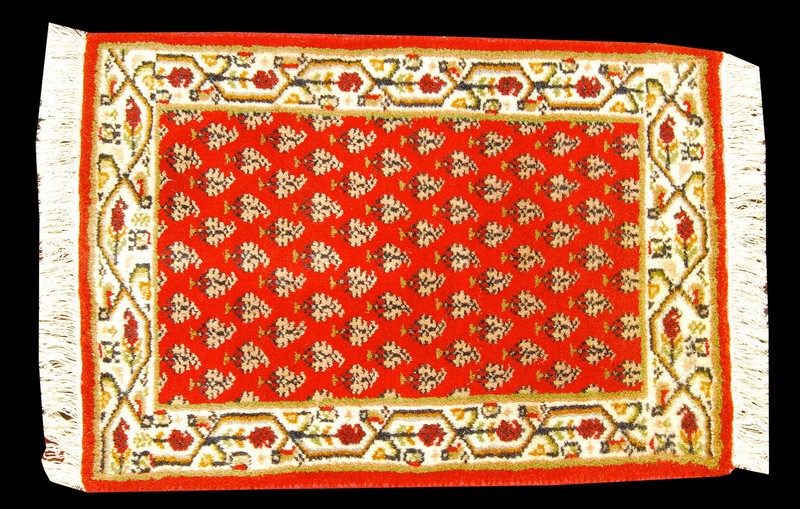 Original Authentic Hand Made Carpet India Varanassi 60x40 CM gallery