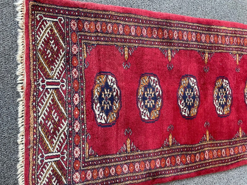 Vintage Wool Runner Geometric Hand Knotted  23' x 31" gallery