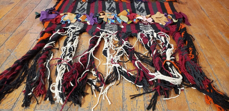 Exquisite Cr1920-1940's Antique Wool Natural Dye Kurdish Runner 1'11×17'8'' gallery
