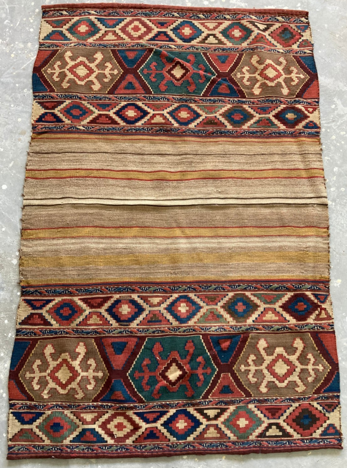 Vintage Traditional Turkish Handcrafted Kilim Rug for Home Décor 157x101 cm gallery
