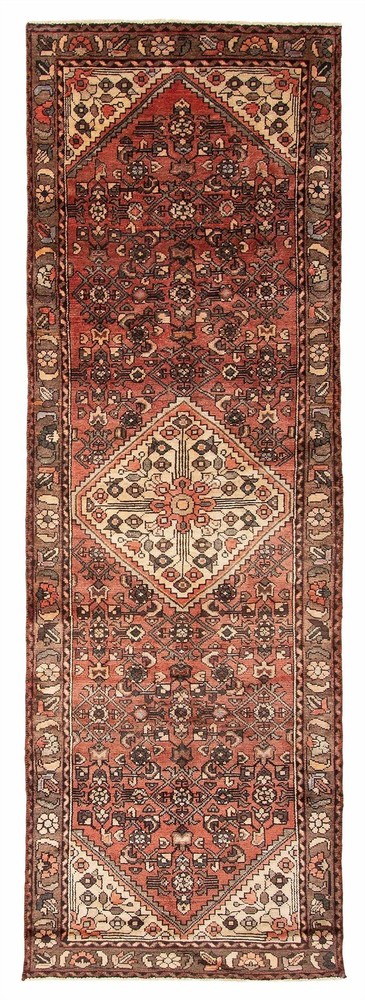 Vintage Hand-knotted Runner Rug 3'2" x 9'8" Traditional Oriental Wool Carpet