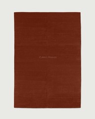 Minimalist Luxury Handwoven New Zealand Wool Rug – Brick Red |