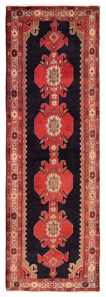 Vintage Hand-knotted Runner Rug 3'1" x 9'7" Traditional Oriental Wool Carpet