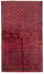 Vintage Hand-Knotted Area Rug 3’7″ x 6’4″ Traditional Wool Carpet