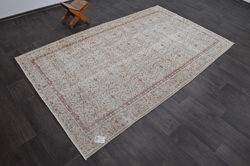 Oushak Turkish Vintage Rug 5x8 Kilim Rug Anatolian Handmade Boho Decor BEIGE gallery