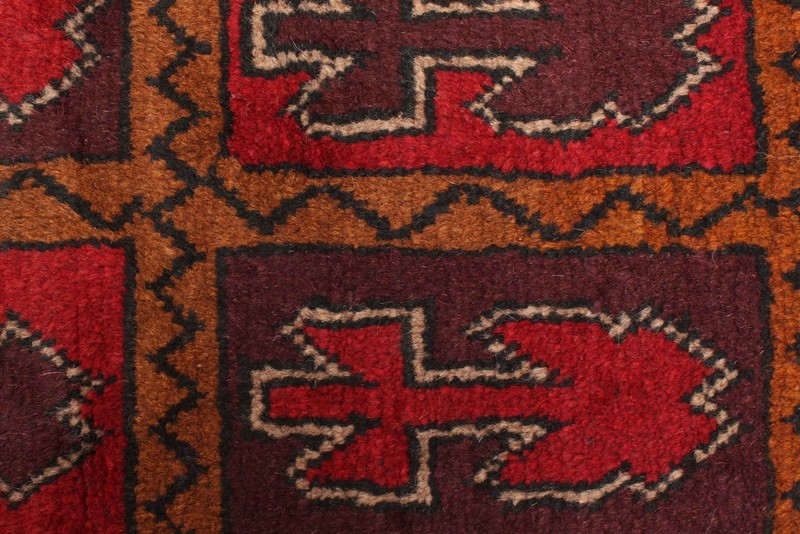 Vintage Geometric Area Rug 3'8" x 6'0" Traditional Hand-Knotted Wool Carpet gallery